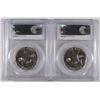 Image 2 : ( 2 ) 1962 FRANKLIN HALF DOLLARS, PCGS PR-66