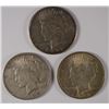 Image 1 : 1922-P-D-S PEACE SILVER DOLLARS, AVE CIRCULATED