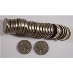 ROLL OF 1926 BUFFALO NICKELS, GOOD OR BETTER