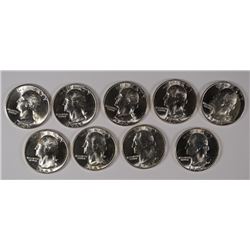 ( 9 ) GEM BU 1945 WASHINGTON QUARTERS