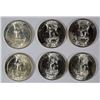 Image 2 : ( 6 ) GEM BU 1946-S WASHINGTON QUARTERS
