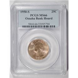 1950-S WASHINGTON QUARTER, PCGS MS-66