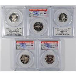 (5) 1999-S STATE QUARTERS PCGS PR-69 DCAM