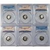 Image 1 : (6) SILVER ROOSEVELT DIMES  PCGS PR-69 DCAM 06-S, 07-S, 08-S, 09-S, 10-S, 11-S