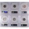 Image 2 : (6) SILVER ROOSEVELT DIMES PCGS PR-69 DCAM 1996-S, 99-S, 2000-S, 01-S, 02-S,03-S