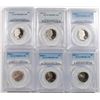 Image 1 : (6) JEFFERSON NICKELS PCGS PR-69 DCAM