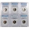 Image 1 : (6) JEFFERSON NICKELS PCGS PR-69 DCAM