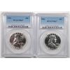 Image 1 : ( 2 ) 1961 FRANKLIN HALF DOLLARS, PCGS PROOF-67