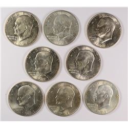 ( 8 ) BU 1971-S IKE DOLLARS