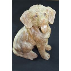 Hand Carved Wooden Puppy