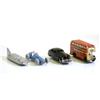 Image 1 : 4 bilar, Schuco Miakocar, Dinky Toys Talbot, Dinky Toys Streamliner racing car och Wells Brimtoy...