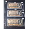 Image 2 : 1954 $50 (X3) $20 (X2 ONE REPLACEMENT) & $10 CANADIAN BANK NOTES