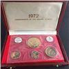 Image 1 : 1972 COMMONWEALTH OF THE BAHAMAS 22KT GOLD PROOF SET CONTAINS 52.8 GRAMS OF TOTAL FINE WEIGHT