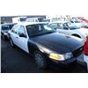 Image 2 : 2010 FORD CROWN VICTORIA, 4 DOOR SEDAN, BLACK/WHITE, VIN # 2FABP7BV0AX134490