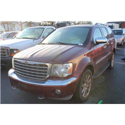 2007 CHRYSLER ASPEN LIMITED, 4 DOOR SUV, RED, VIN # 1A8HW58287F522038