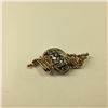 Image 1 : CUSTOM MADE 14KT YELLOW GOLD & WHITE GOLD DIAMOND SET SLIDER STYLE PENDANT CHANNEL SET WITH A