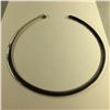 Image 1 : 10KT YELLOW GOLD AND WHITE GOLD TWO TONE OMEGA STYLE COLLAR NECKLACE 40CM LONG.  MADE IN A SEMI