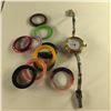 Image 1 : GUCCI LADIES WHITE GOLD PLATED BANGLE STYLE WRIST WATCH. HAS QUARTZ MOVEMENT THAT MAY NEED