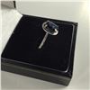 Image 2 : ONE 14KT WHITE GOLD LADIES SAPPHIRE AND DIAMOND RING. SET WITH ONE 2.05CT GIA CERTIFIED SAPPHIRE