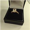 Image 1 : ONE 18KT ROSE GOLD ENGAGEMENT RING, SET WITH ONE 3.03CT, SI-1, K COLOUR CUSHION CUT DIAMOND WITH GIA