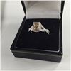 Image 1 : ONE LADIES PLATINUM TACORI DIAMOND ENGAGEMENT RING SET WITH ONE 1.25CT, SI-1, FANCY YELLOW BROWN