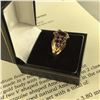 Image 2 : LADIES 14KT YELLOW GOLD & RHODIUM FINISH NATURAL AMETHYST & DIAMOND SET DRESS RING SET WITH  10