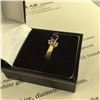 Image 2 : LADIES CUSTOM MADE 14KT YELLOW GOLD NATURAL BLUE SAPPHIRE & DIAMOND SET DRESS RING SET WITH 1 ROUND