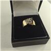 Image 1 : LADIES 14KT YELLOW GOLD & WHITE GOLD CUSTOM MADE DIAMOND SET DRESS RING. SET WITH 3 ROUND BRILLIANT