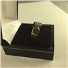 Image 2 : LADIES 14KT YELLOW GOLD & WHITE GOLD CUSTOM MADE DIAMOND SET DRESS RING. SET WITH 3 ROUND BRILLIANT