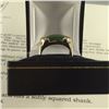 Image 3 : LADIES 10KT YELLOW GOLD CUSTOM MADE NATURAL NEPHRITE (BC JADE) & DIAMOND SET DRESS RING.  SET WITH