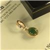 Image 5 : LADIES 10KT YELLOW GOLD CUSTOM MADE NATURAL NEPHRITE (BC JADE) & DIAMOND SET DRESS RING.  SET WITH