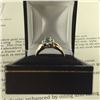 Image 3 : LADIES 10KT YELLOW GOLD & RHODIUM FINISH NATURAL EMERALD & DIAMOND SET DRESS RING. SET WITH 12