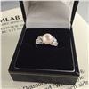 Image 1 : LADIES 14KT WHITE GOLD WHITE CULTURED PEARL & DIAMOND SET DRESS RING SET WITH 12 SINGLE CUT