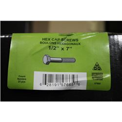 BOX OF GRIP RITE 7 X 1/2  HEX CAP SCREWS