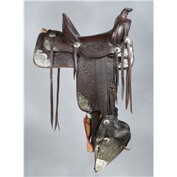 F.M. Stern Saddle with Silver Corner Plates