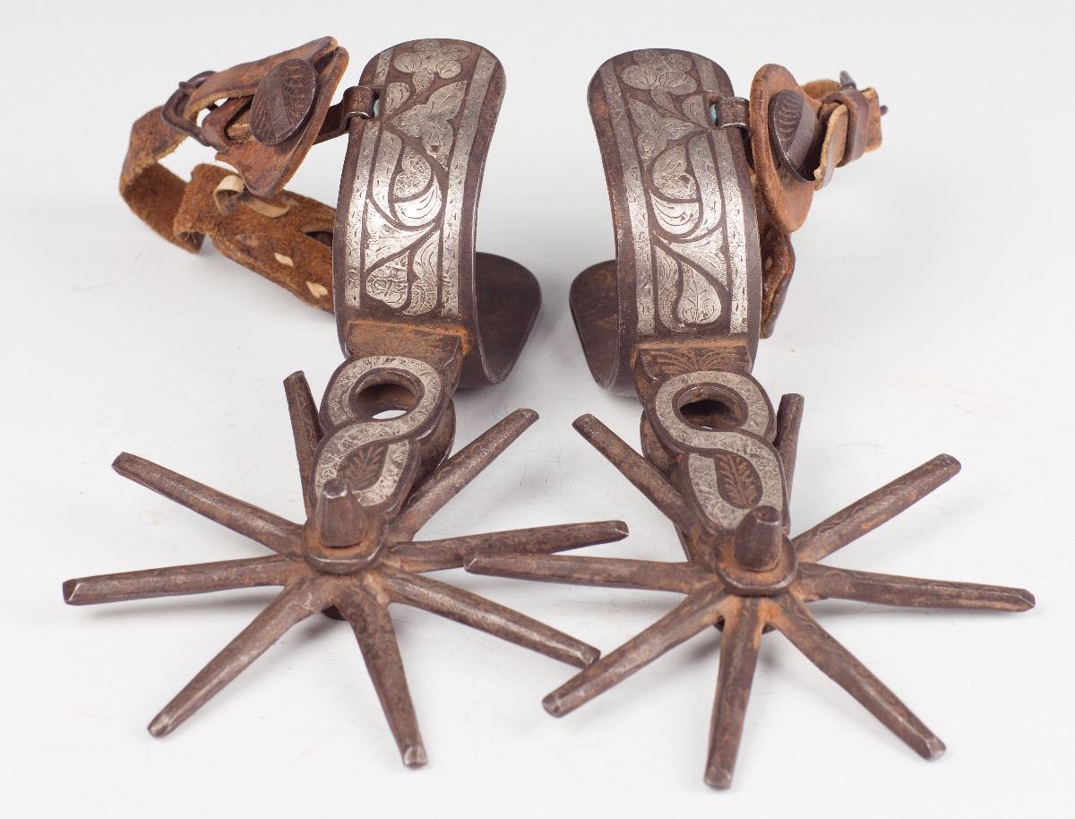 Two Pair Large Decorative Mexican Spurs
