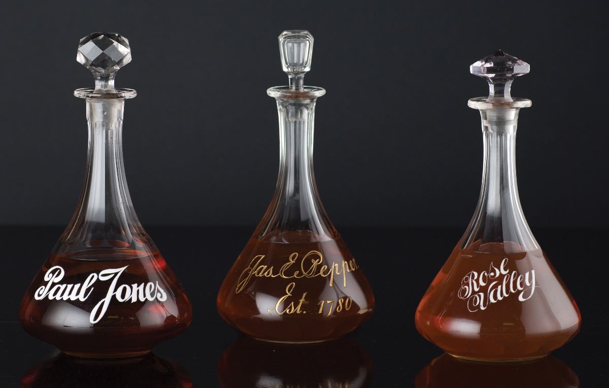 Three Decanter Style Back Bar Bottles