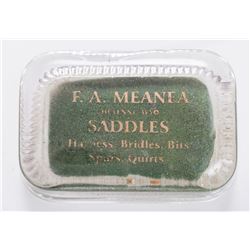 F. A. Meanea Advertising Paperweight