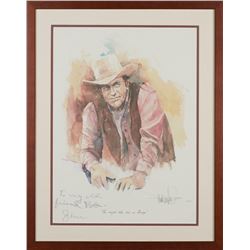 James Arness to Harry Carey Jr. Signed Print