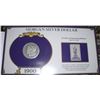 Image 1 : 1900 MORGAN SILVER DOLLAR WITH TERRITORY OF HAWAII HISTORIC STAMP SET IN ORIGINAL PACKAGE!! SILVER D
