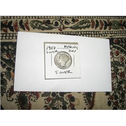 1927 SILVER MERCURY DIME *NICE EARLY SILVER DIME*!! DIME CAME OUT OF SAFE!!