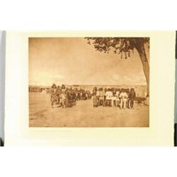 Curtis, Edward (1868-1952), TABLITA DANCERS AND SINGERS-SAN ILDEFONSO, 1905, a photogravure on...