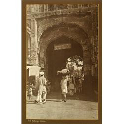 [Lahore, Pakistan], Two vintage gelatin silver prints of Lahore. One depicting an alleyway and...