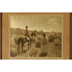 Moon, Karl (1878-1948), INDIAN COURTSHIP, a vintage silver print, blindstamped in image  1914 K...