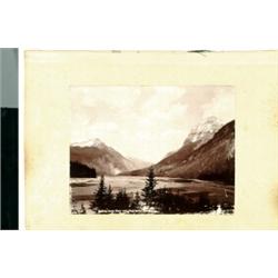 Thompson S.J. (1864 -1929), KICKING-HORSE FLATS WITH FIELD IN THE DISTANCE, a mounted albumen p...