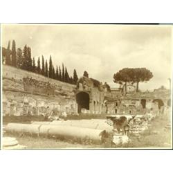 Travel [Italy], A group of 4 photographic views of the forum in Rome., 11" x 15" - 27.9 x 38....