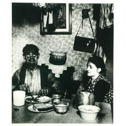 Brandt, Bill (1904- 1983), NORTHUMBRIAN MINER AT AN EVENING MEAL 1937, a laid down silver print...