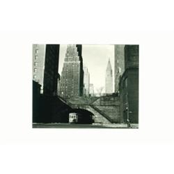 Weston, Brett (1911-93), END OF 42ND STREET, a vintage contact gelatin silver print stamped on...