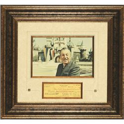 Walt Disney Signed Check