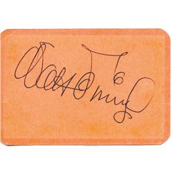 Walt Disney Signed Employee Card